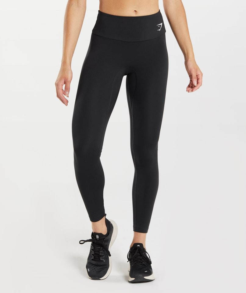 Women's Gymshark Fraction Leggings Black / White | NZ 6GHCVD